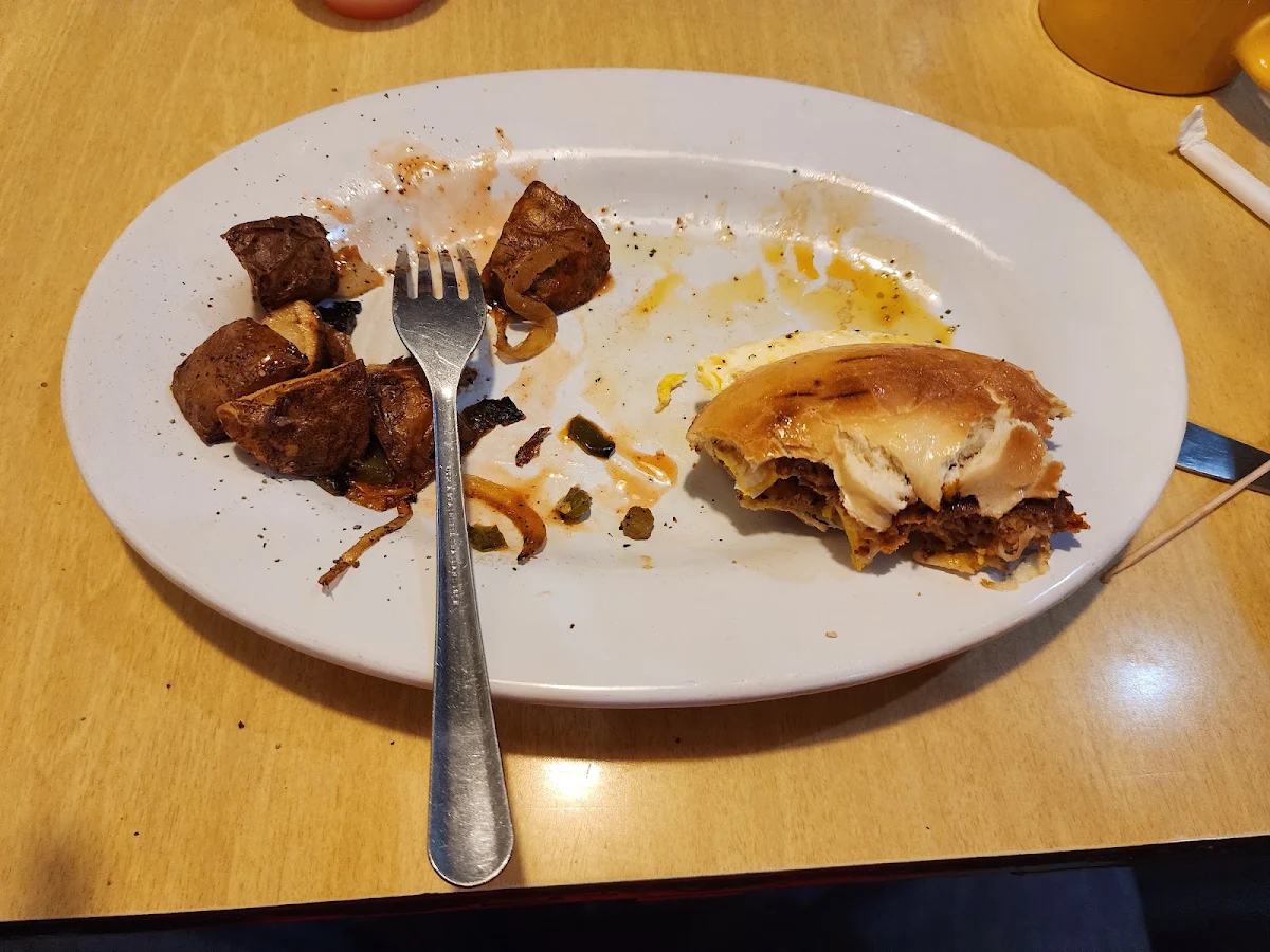 Hot Sausage Breakfast Sandwich