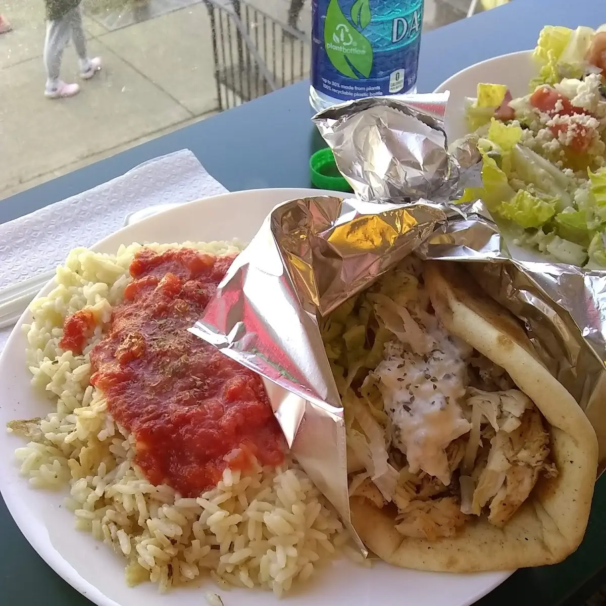 Chicken Gyro Dinner with Marinara over Rice