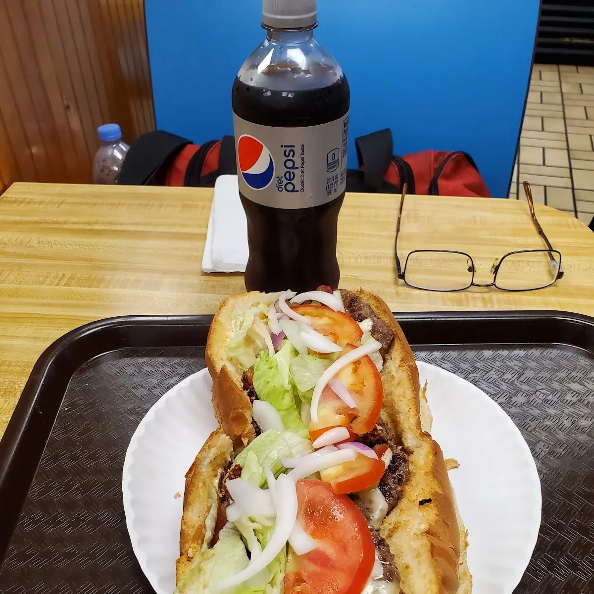 Bacon Cheeseburger Submarine Sandwich