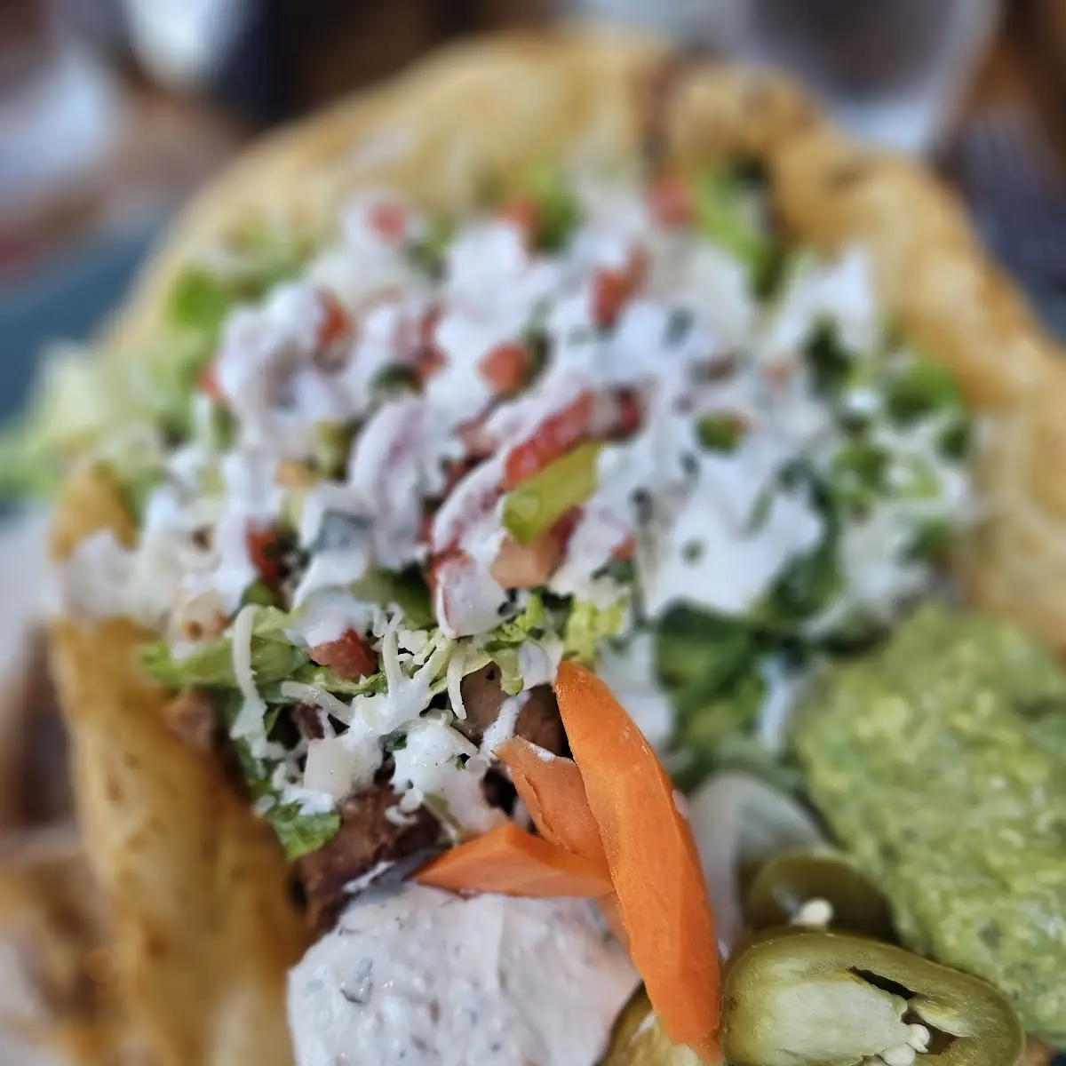 Taco Salad with Shredded Chicken