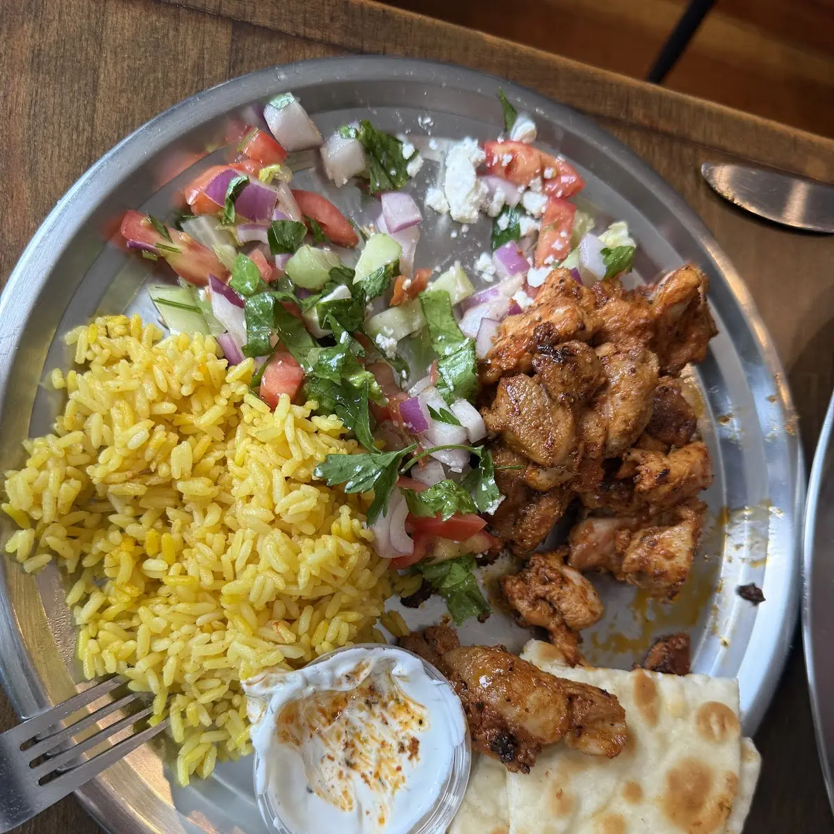 Chicken Kebab with Rice Salad