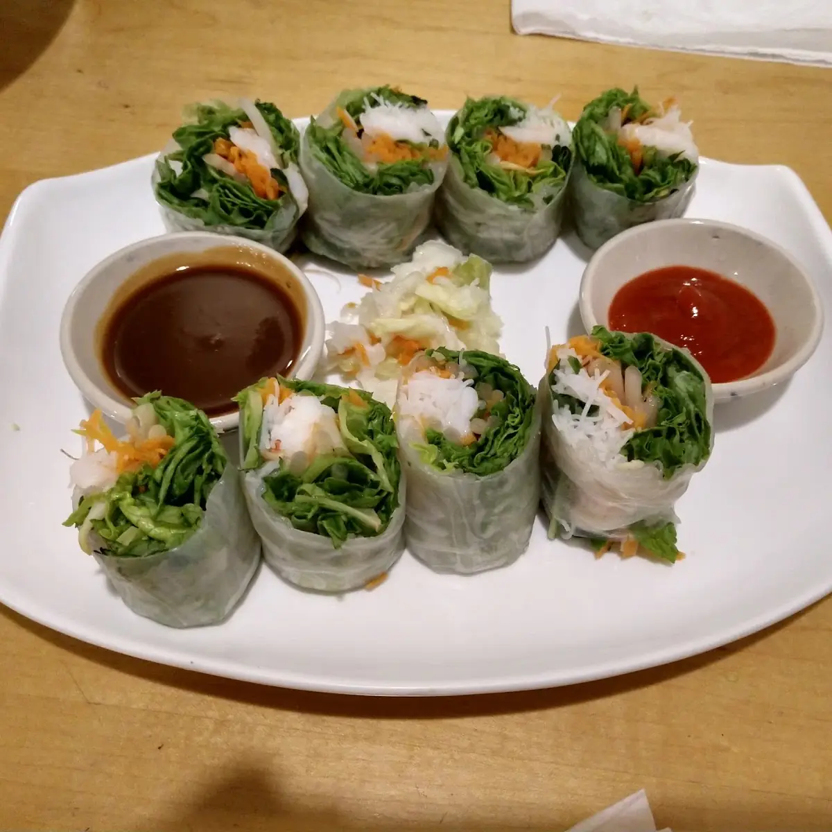 Vegetable Spring Rolls & Fried Tofu