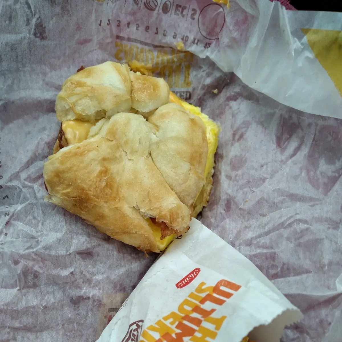Bacon Egg and Cheese Croissant Hash Browns