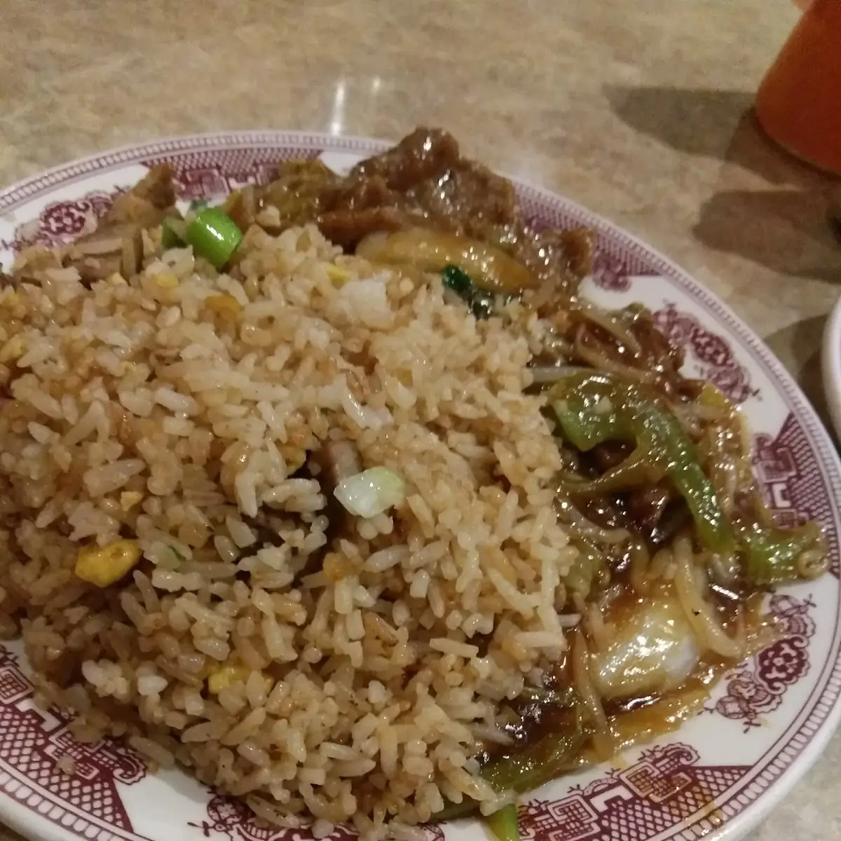 Beef Chop Suey and Pork Fried Rice