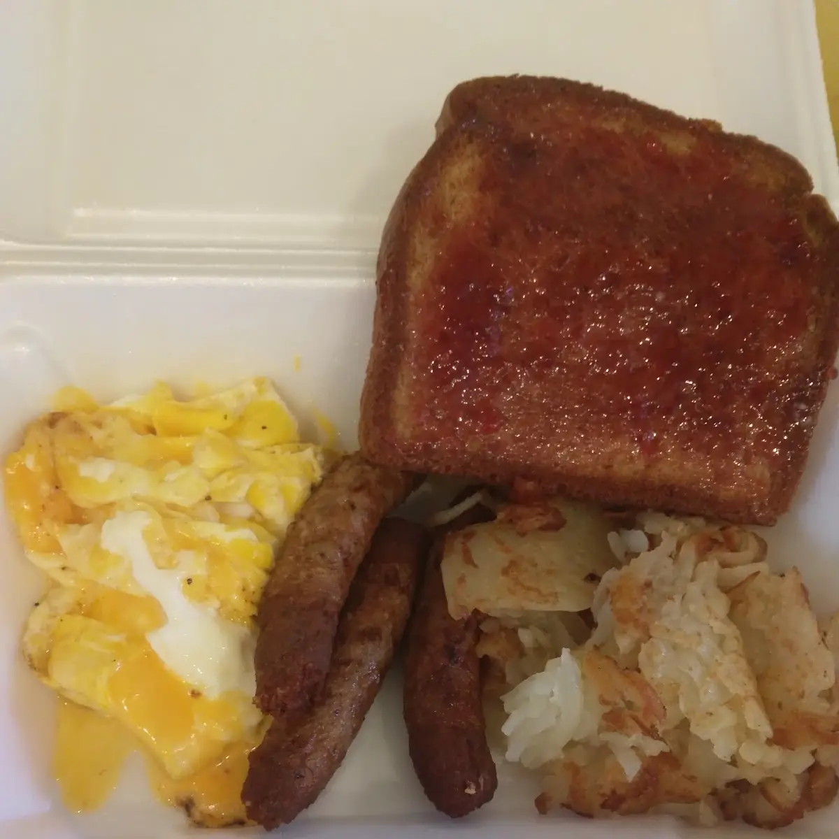Turkey Sausage & Hash Brown Special with Scrambled Eggs Added