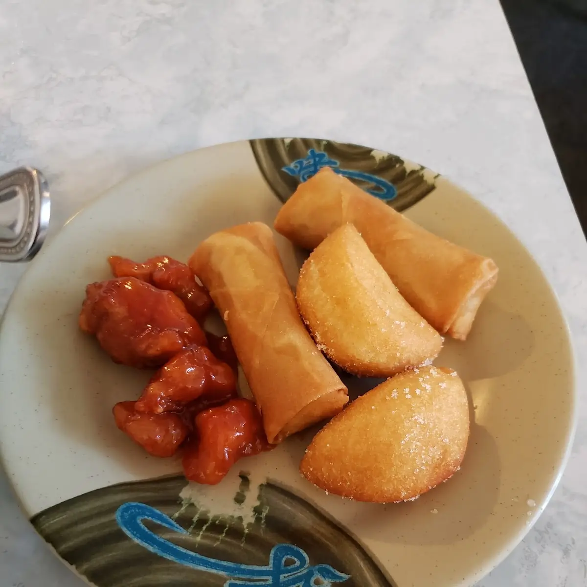 Egg Roll Sweat & Sour Chicken Chinese Donuts