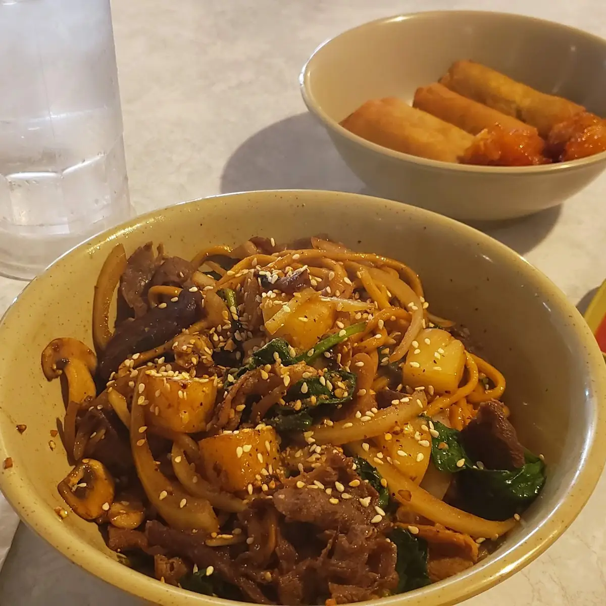 Mongolian Beef Chicken Pork and Vegetable BBQ
