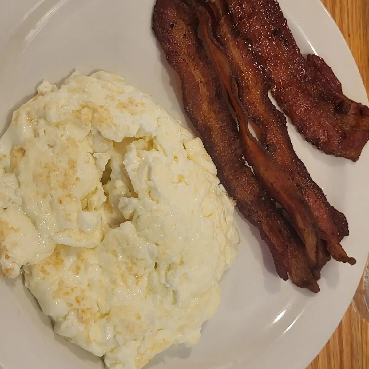 Scrambled Eggs Home Fries Side of Bacon