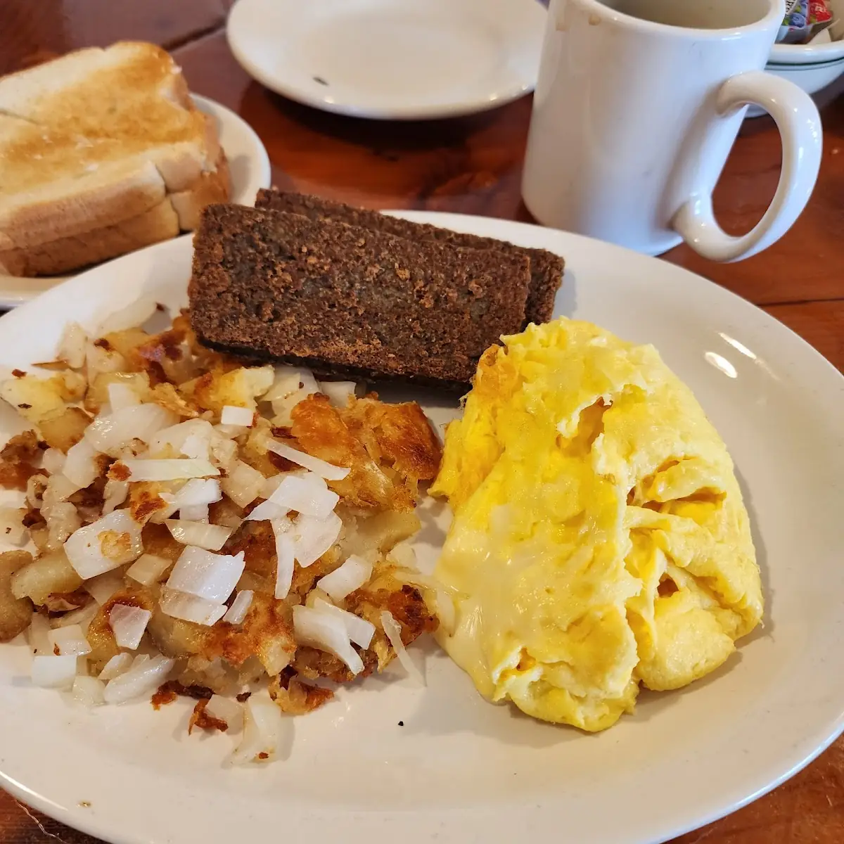 Scrapple Scrambled Eggs and Home Fries