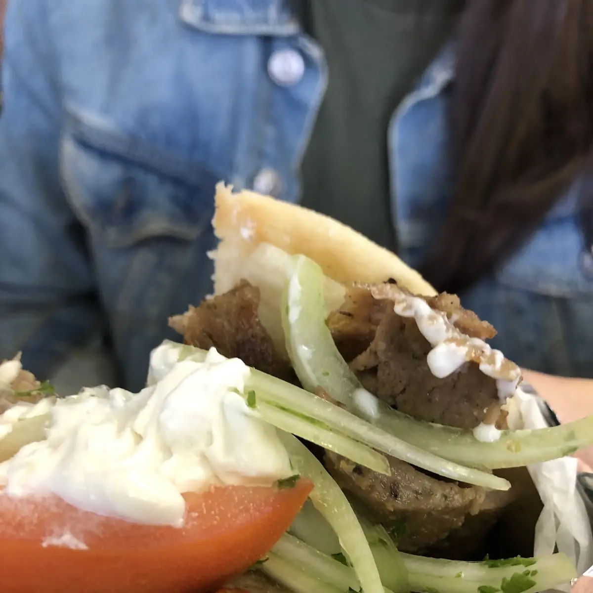 Beef Lamb Gyro Sandwich