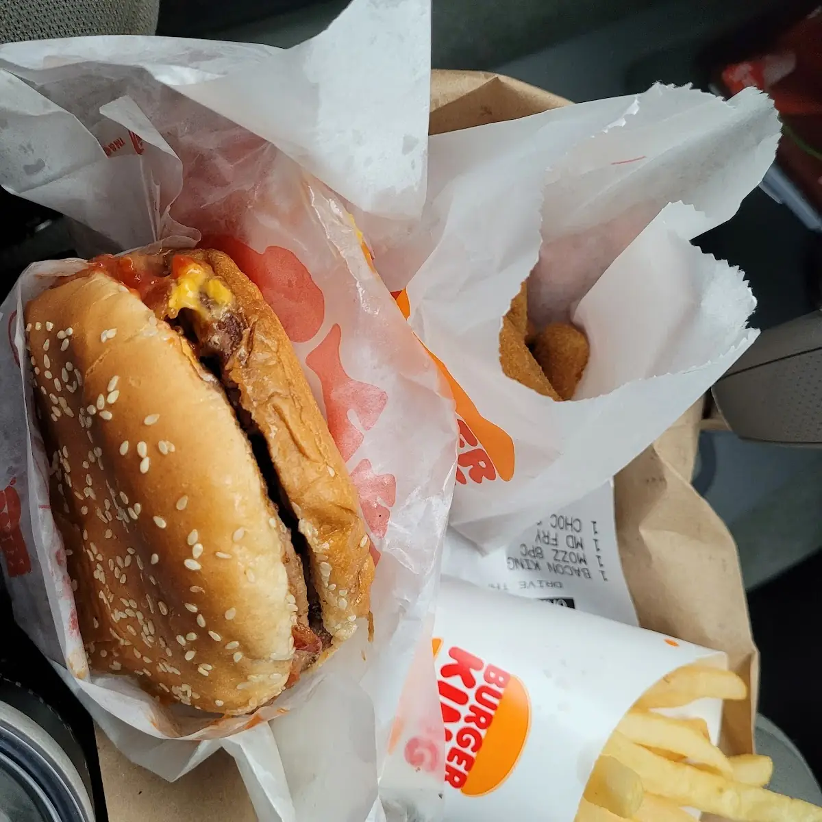 Bacon Burger Fries Chesse Sticks Shake