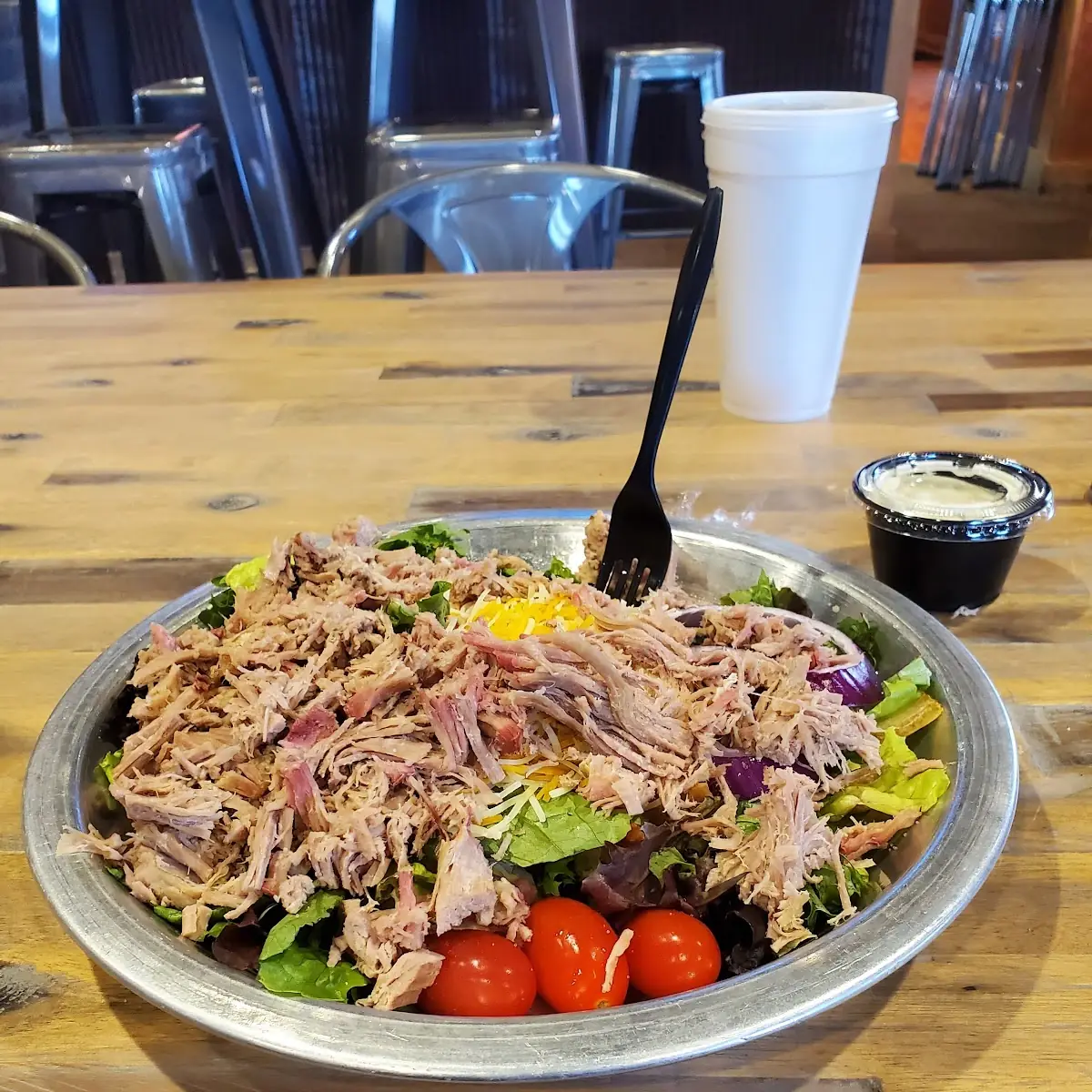 BBQ Pulled Pork Salad