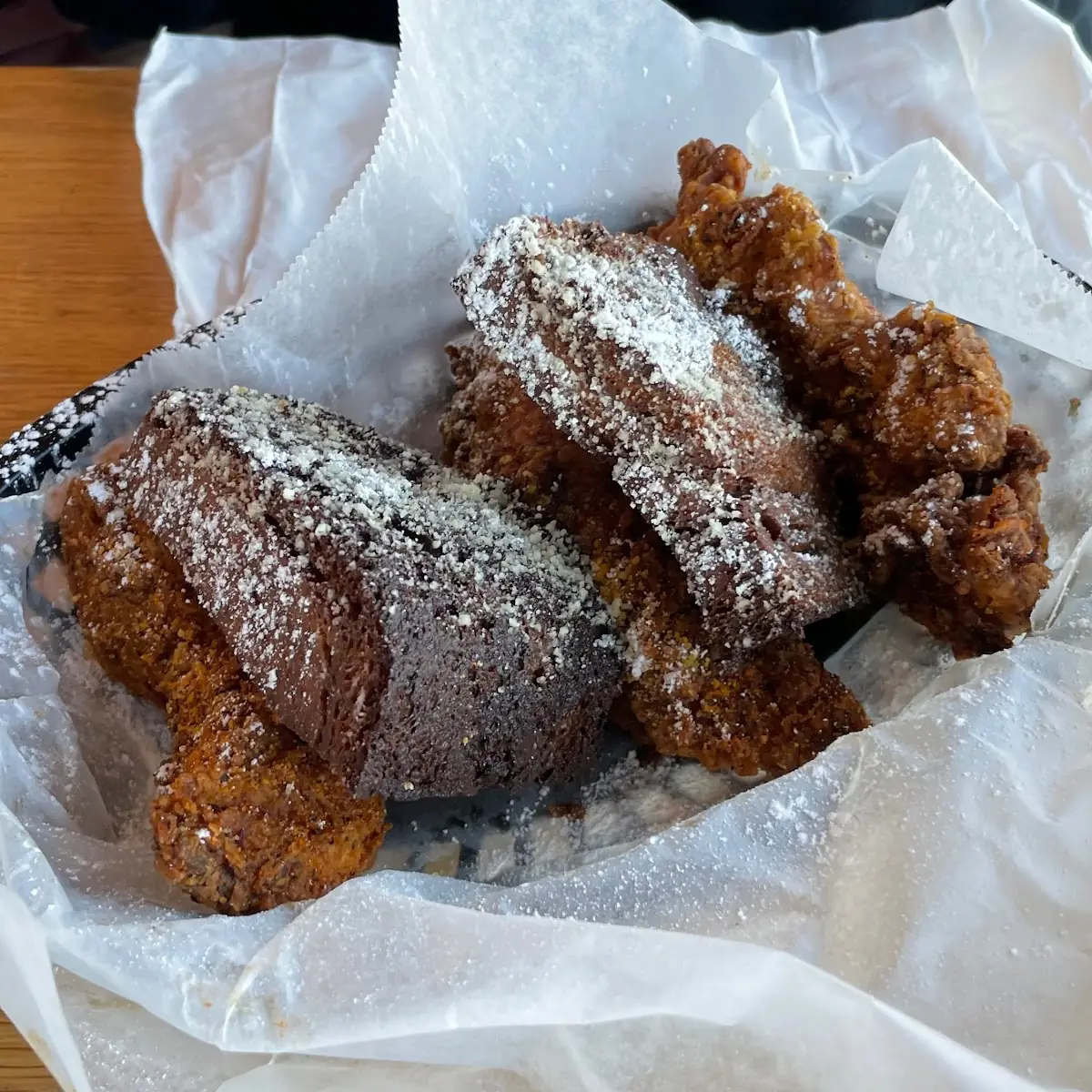 Bread Pudding French Toast & Fried Chicken