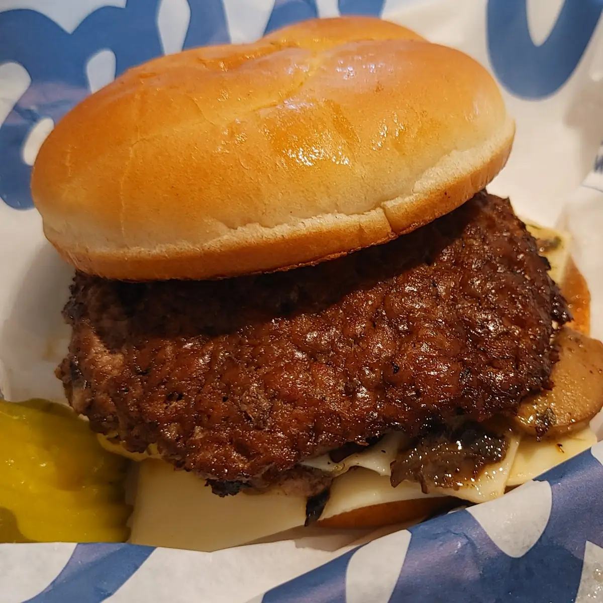 Mushroom and Swiss Mushroom Burger