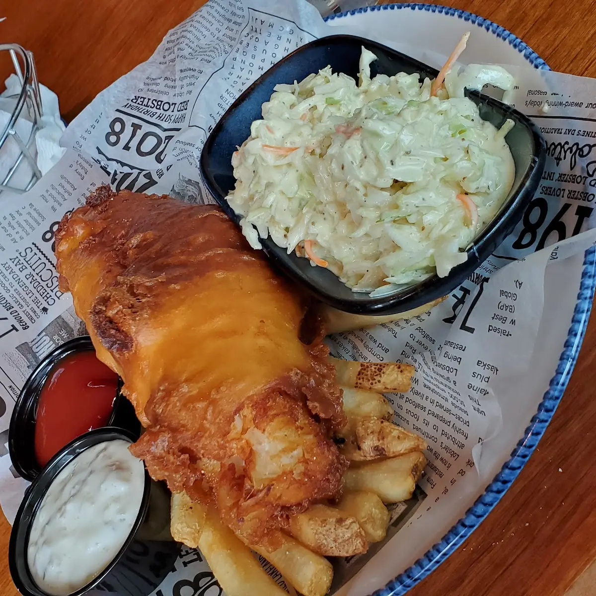 Fish and Chips and Coleslaw