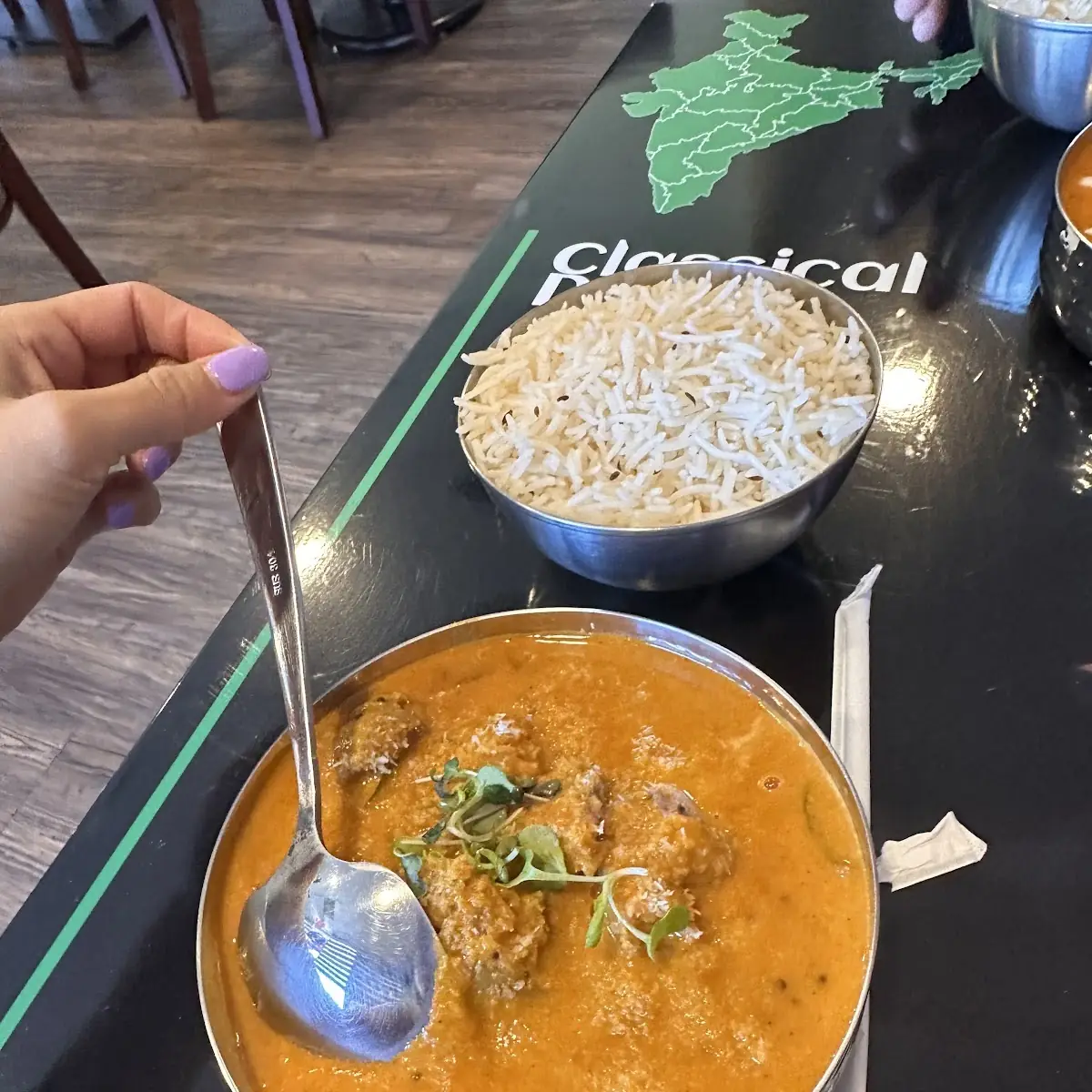 Lamb & Goat Rogan Josh Vindaloo Korma & Classic Curry Saagwala Kadhai