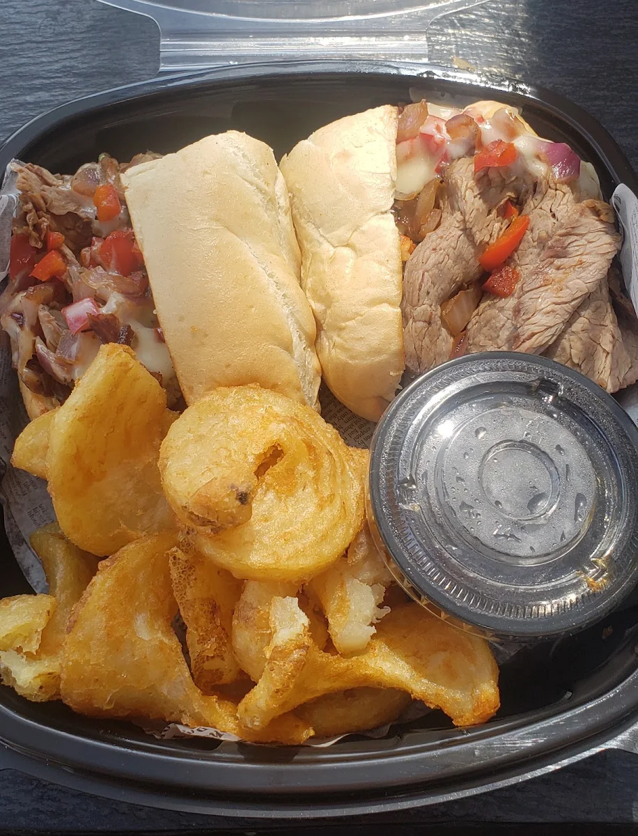Tri Tip Philly Cheese Steak Sandwich