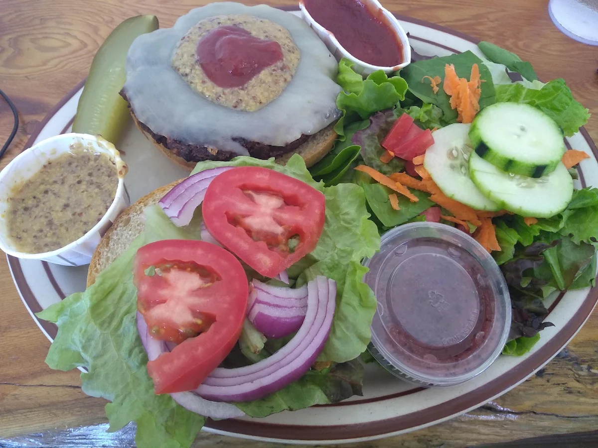 Veggie Burger and Salads