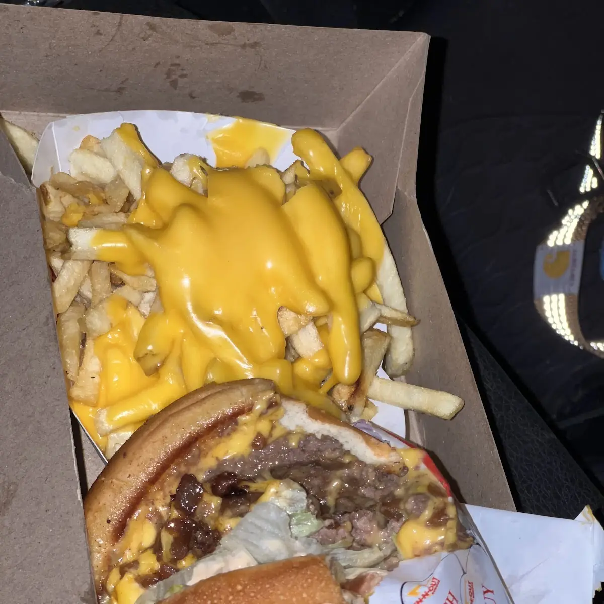 Double Cheeseburger and Animal Fries