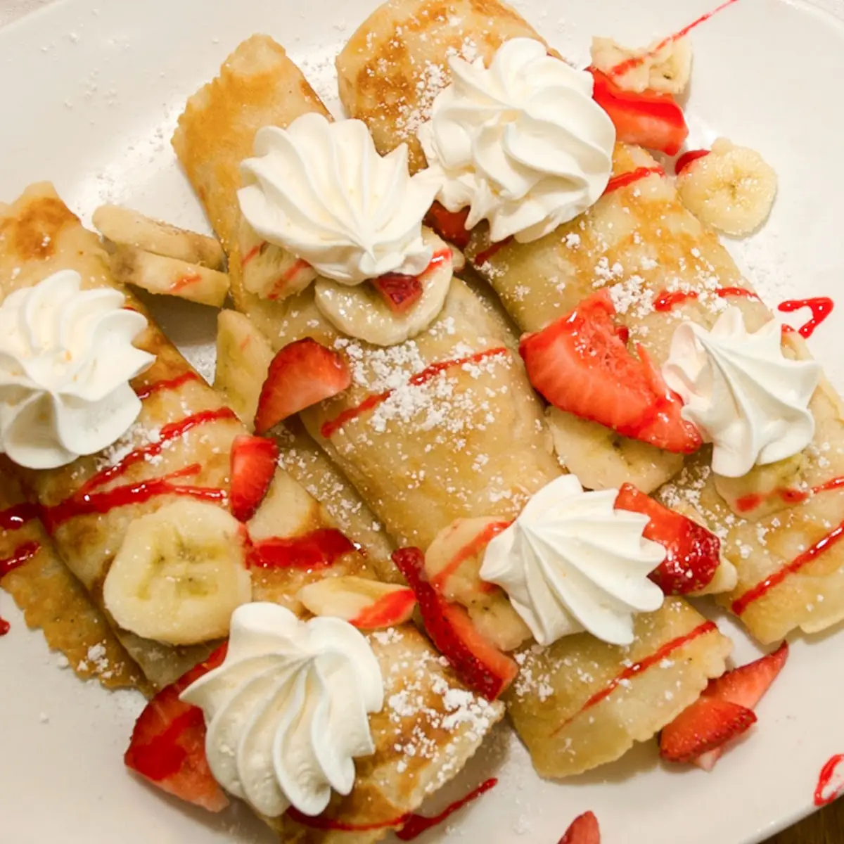Strawberry & Banana Crepes
