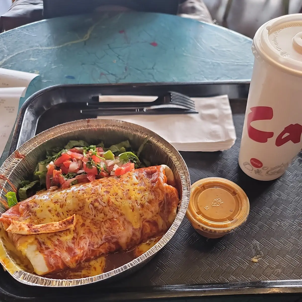 Grilled Chicken Burrito Enchilada Style