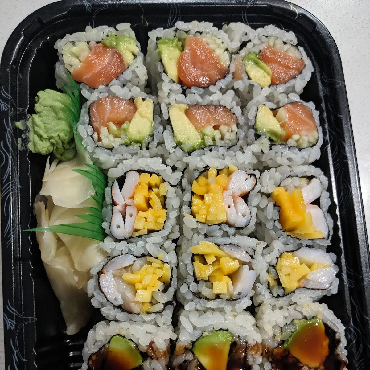 Eel Avocado Roll Shrimp Mango Roll Alaska Roll