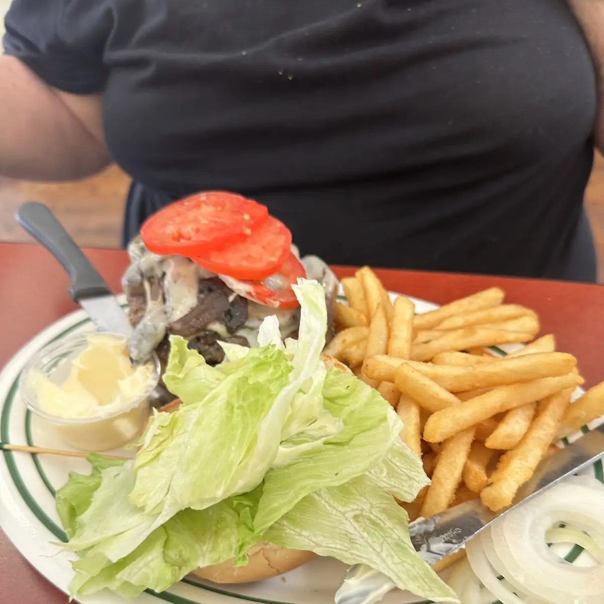 Mushroom Swiss Cheeseburger