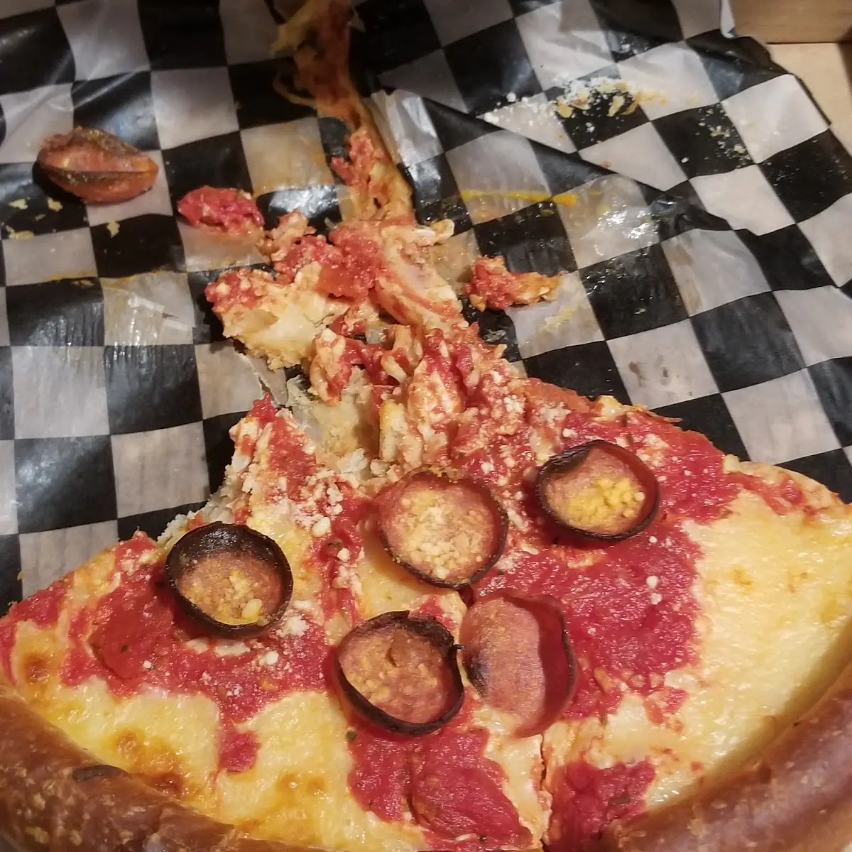 Char-Roni Deep Dish Pepperoni Pizza