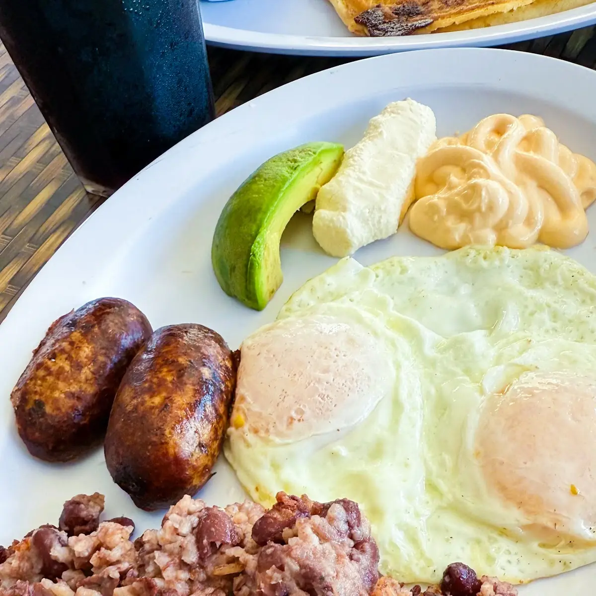 Fried Egg with Rice Beans