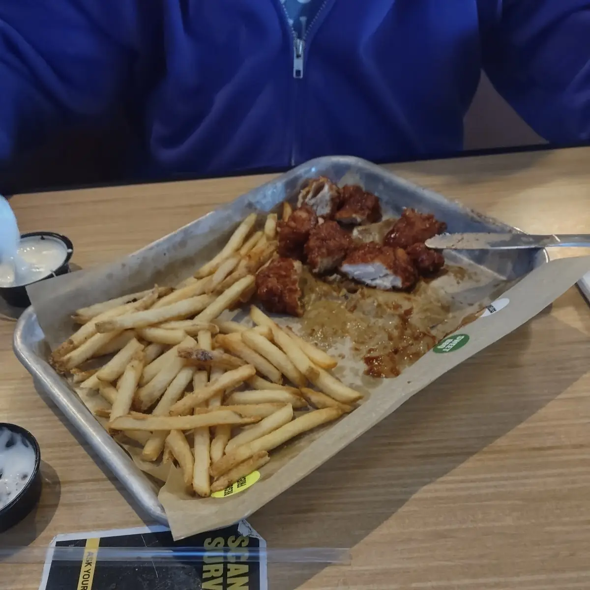 Sweet BBQ Wings and Fries