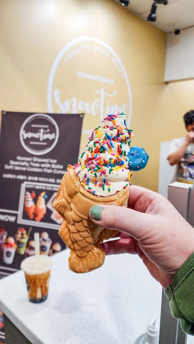 Vanilla Ice Cream Fish Cone