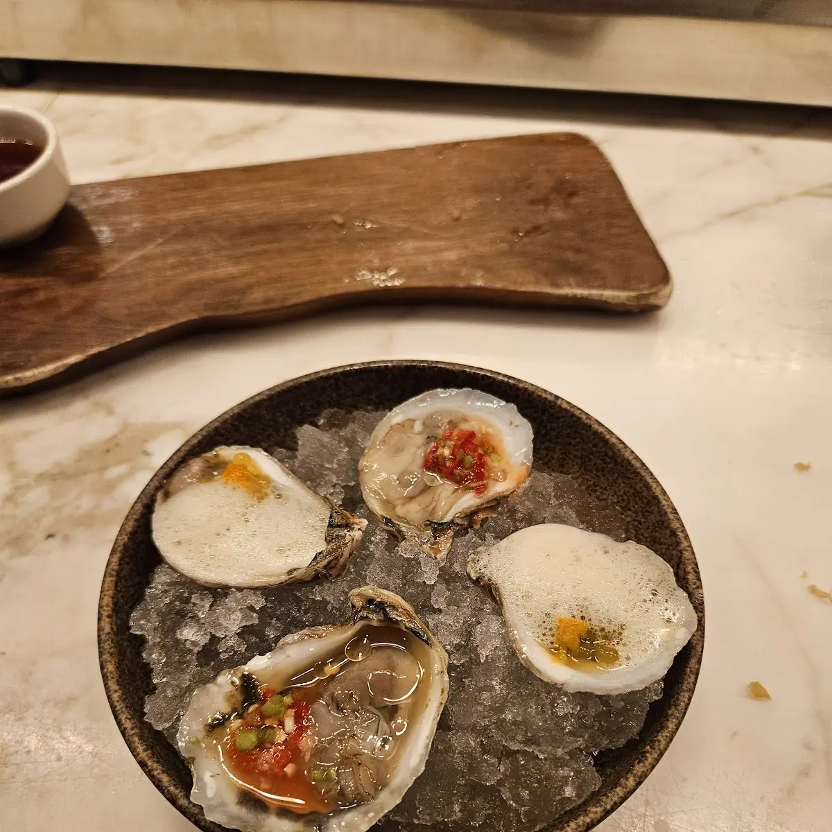 Fresh Oysters on Crushed Ice