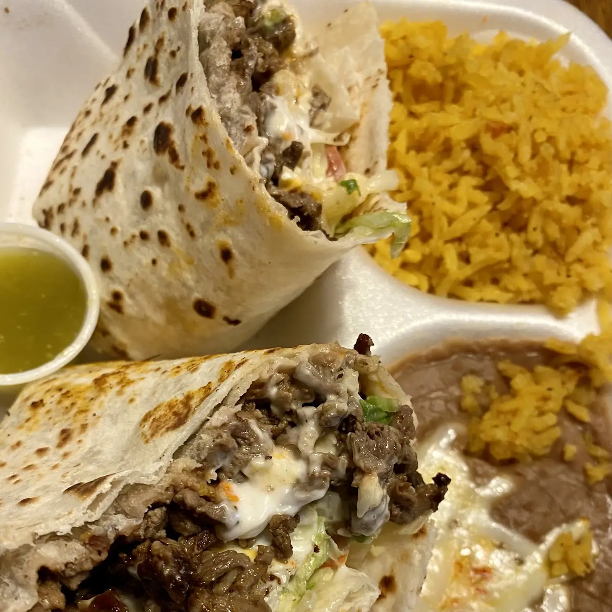Steak Burrito Dinner