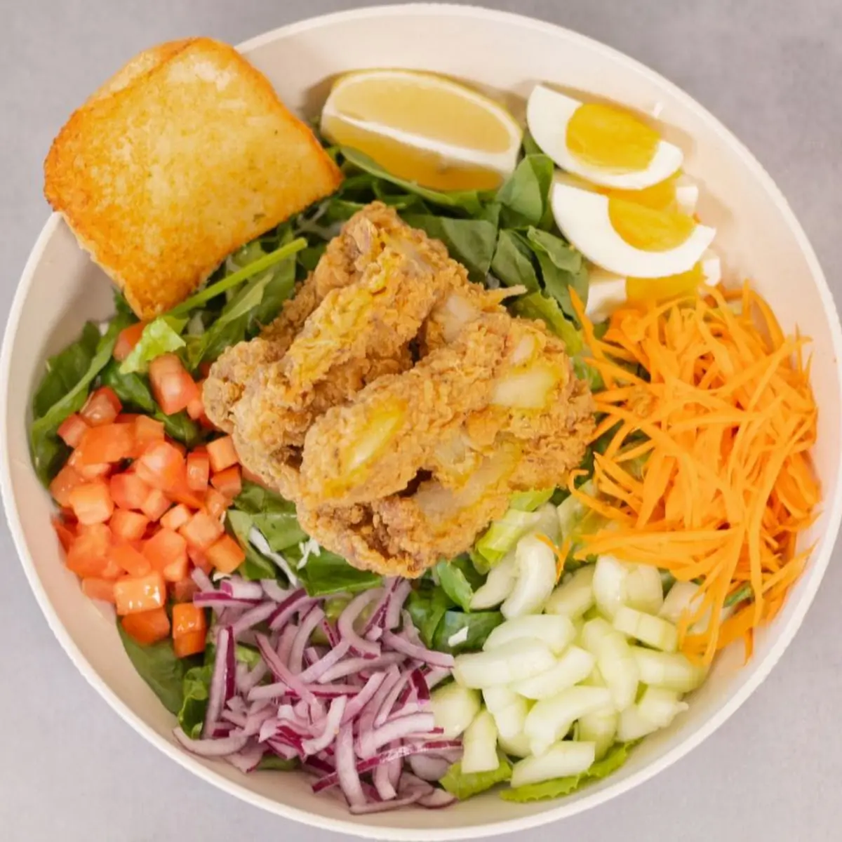 Grilled Fried Chicken Salad
