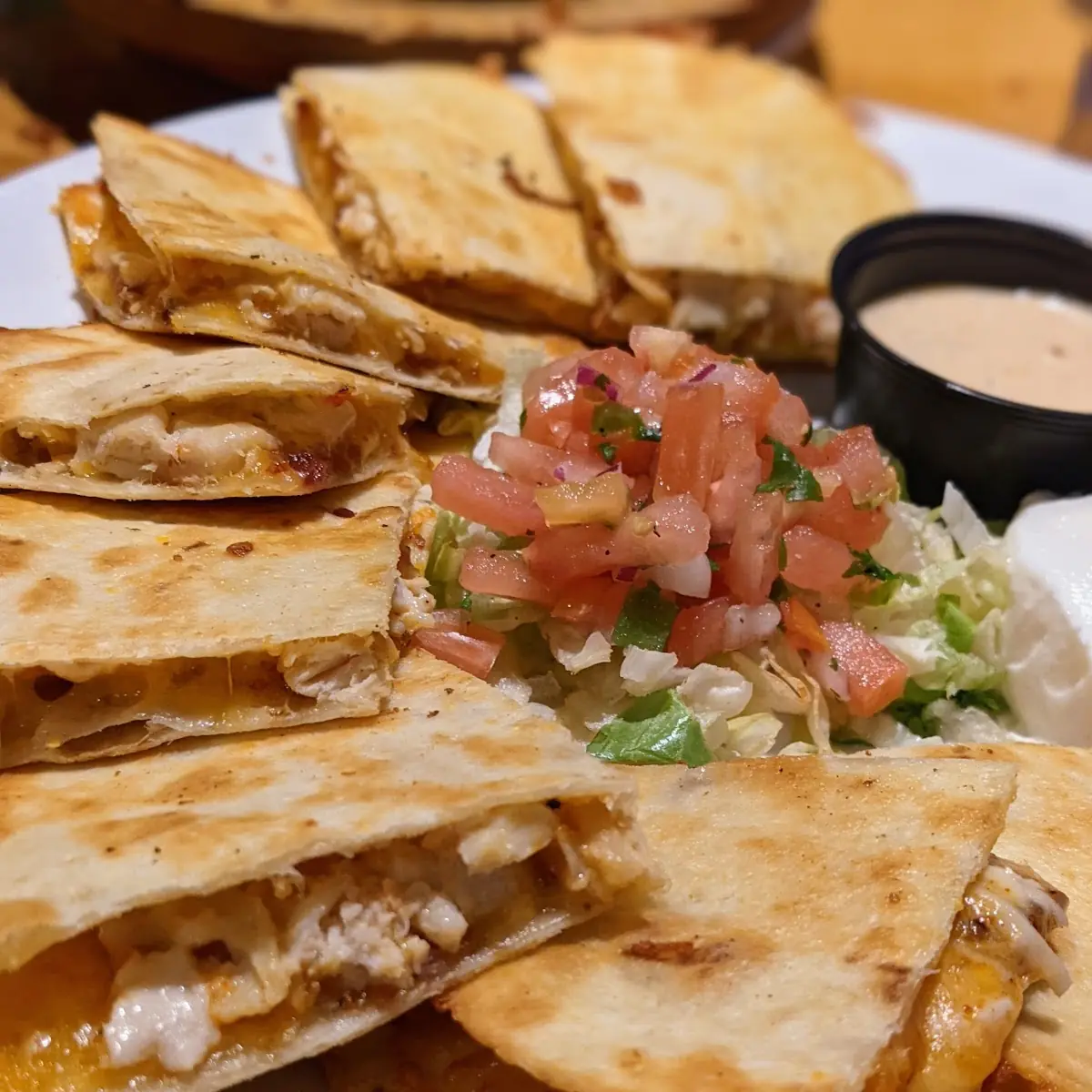 Bacon Ranch Chicken Quesadillas