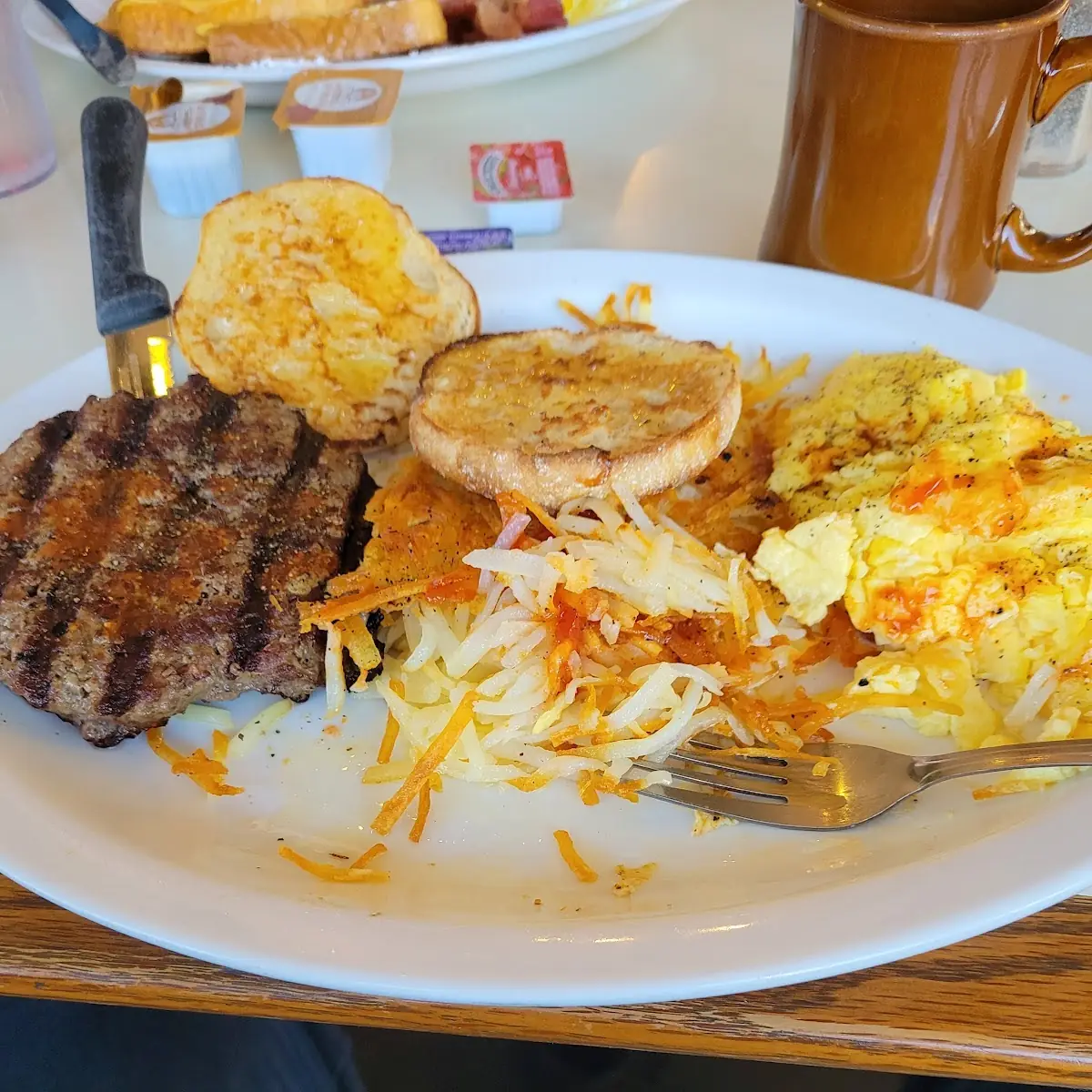 Hamburger Steak and Eggs