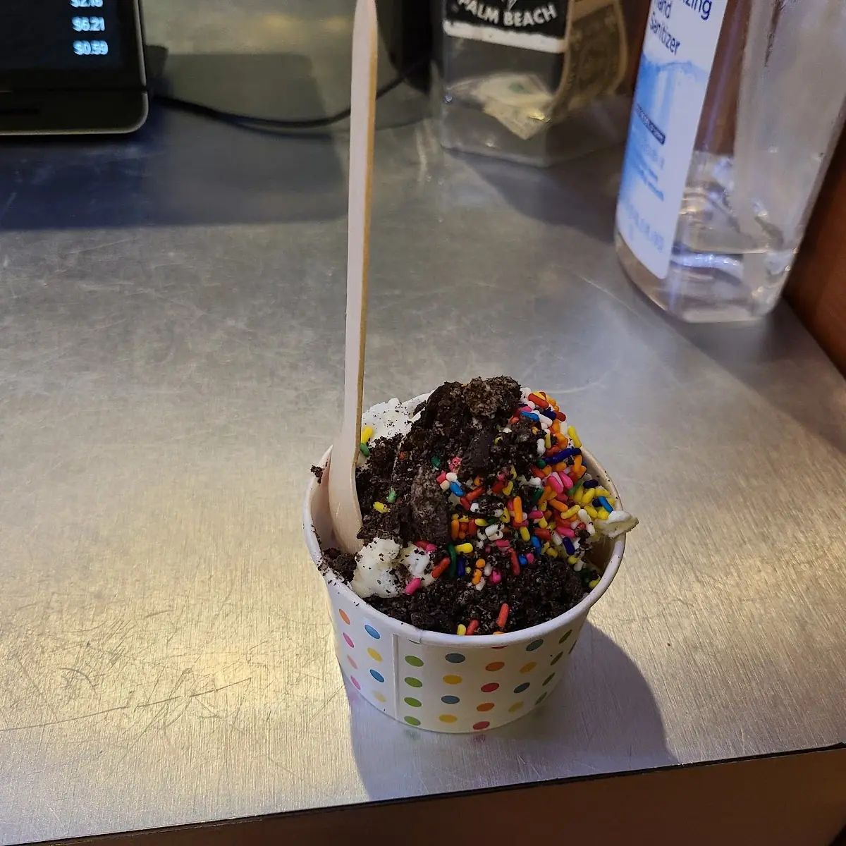 Vanilla Ice Cream with Oreos and Sprinkles