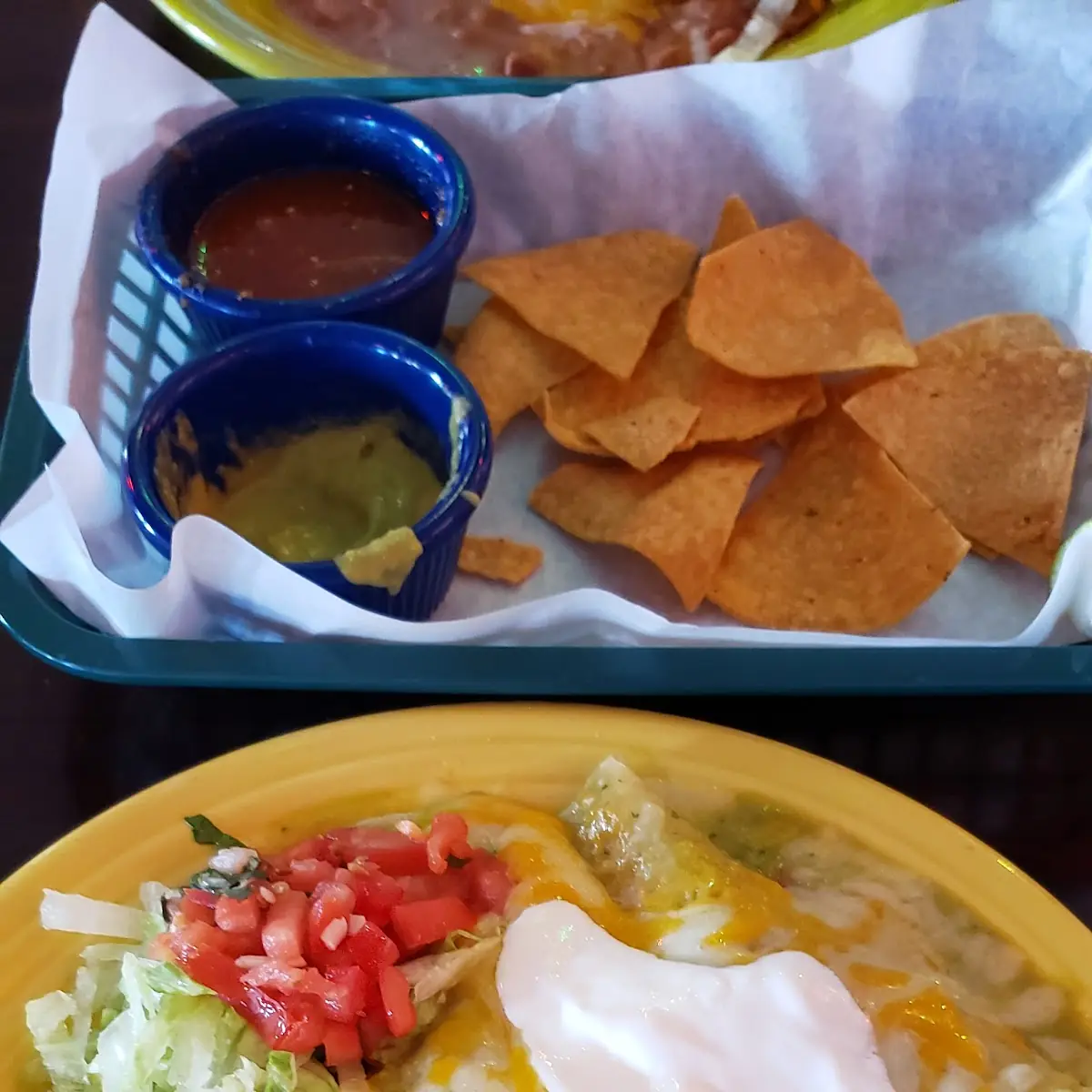 Chicken Enchilada Dinner Plate