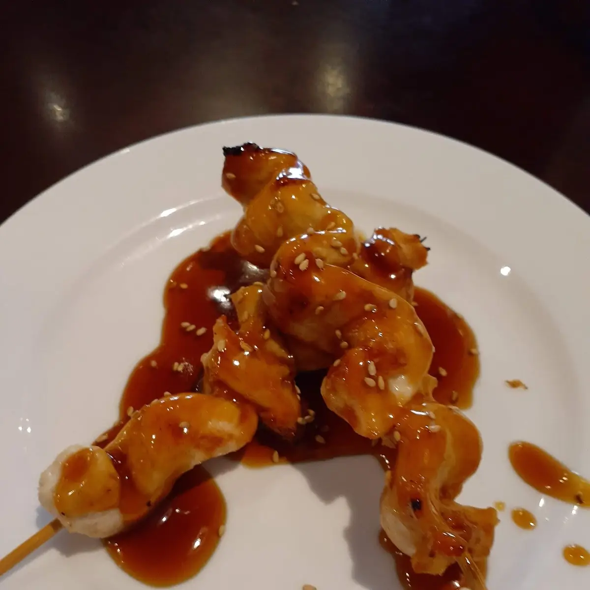 Teriyaki Chicken on Stick Appetizer