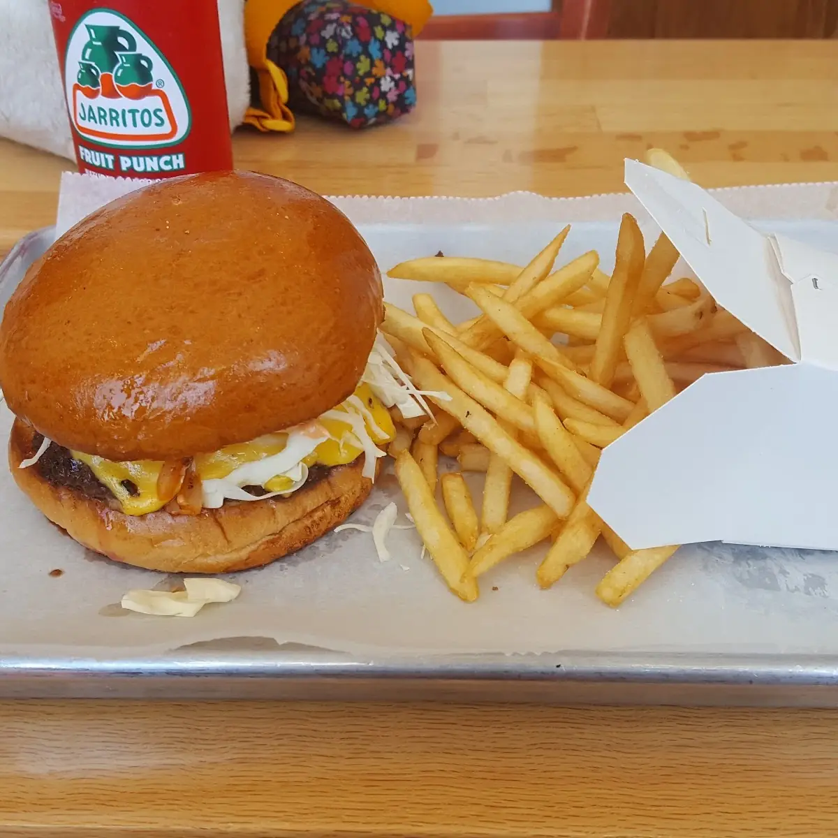 Korean BBQ Burger and Fries