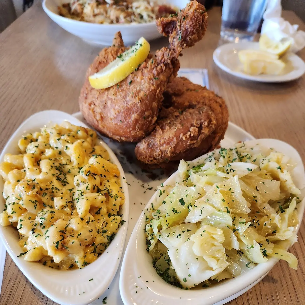 Fried Chicken and Mac and Cheese
