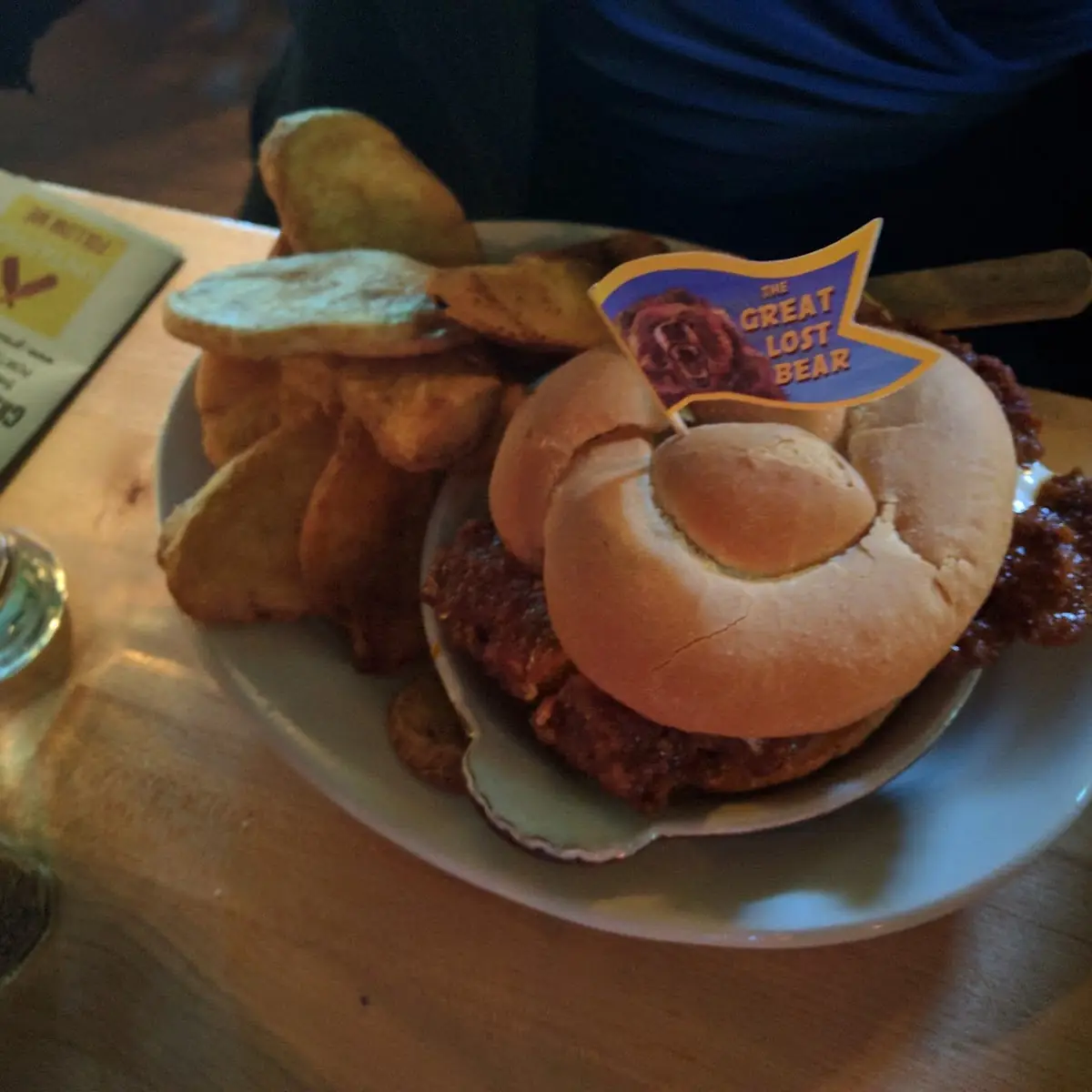Bayou Burger with Buffalo Sauce and Topped with Melted American Cheese