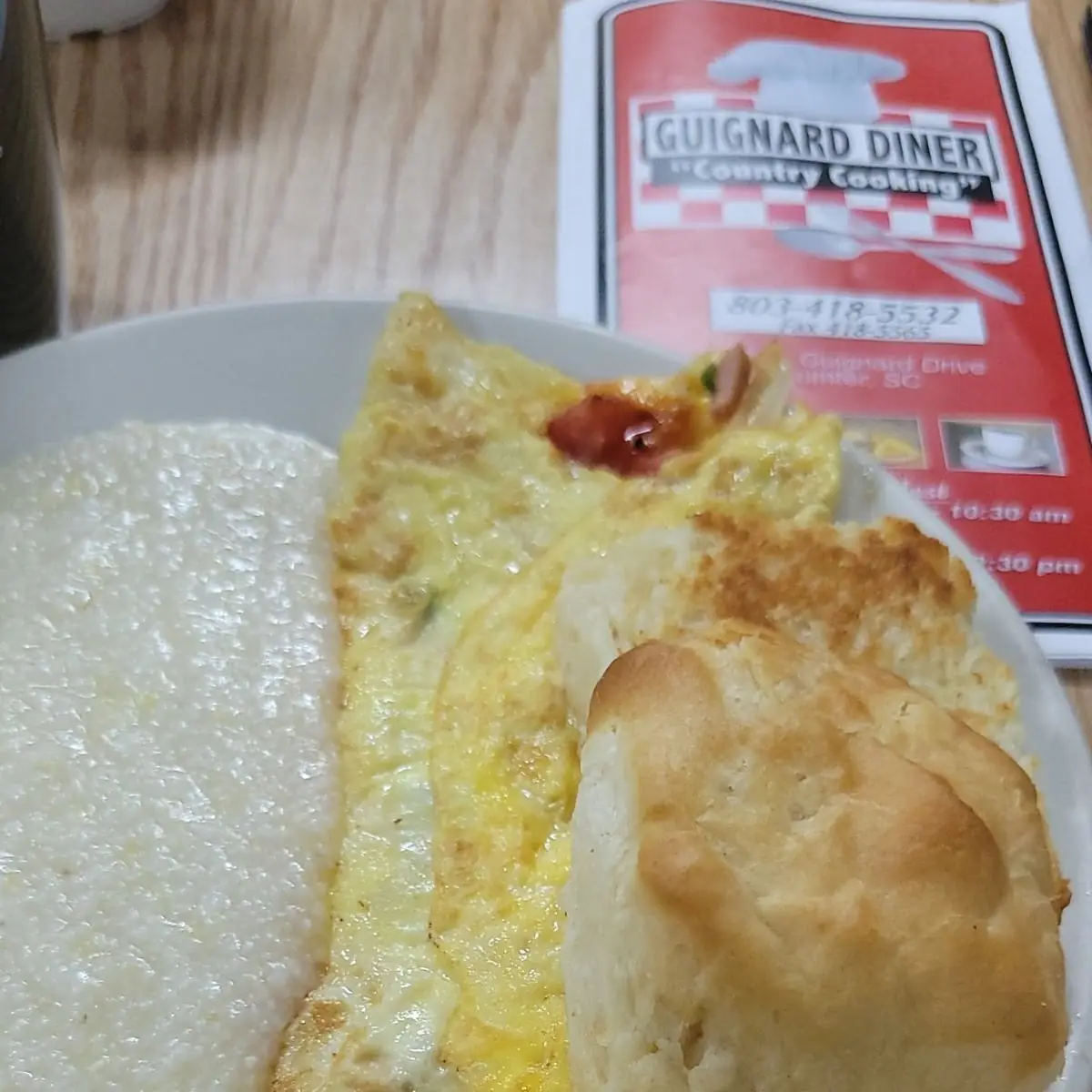 Western Omelette Grits Biscuit
