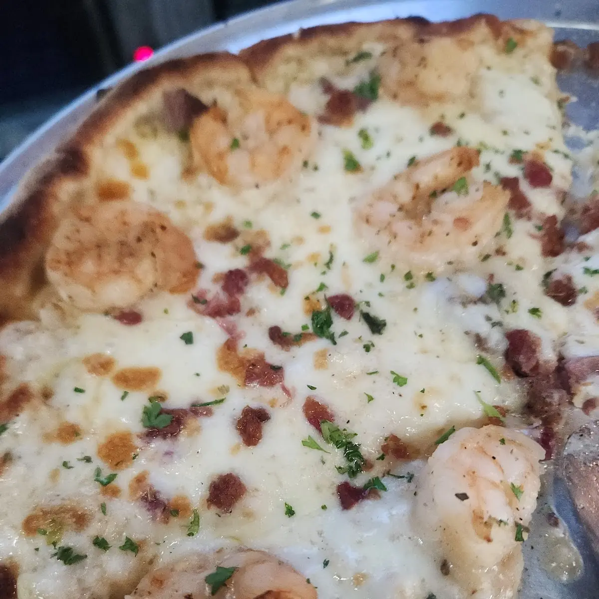 Shrimp and Grits Pizza