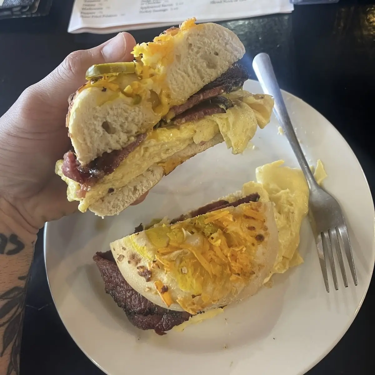 Pastrami Egg Sando