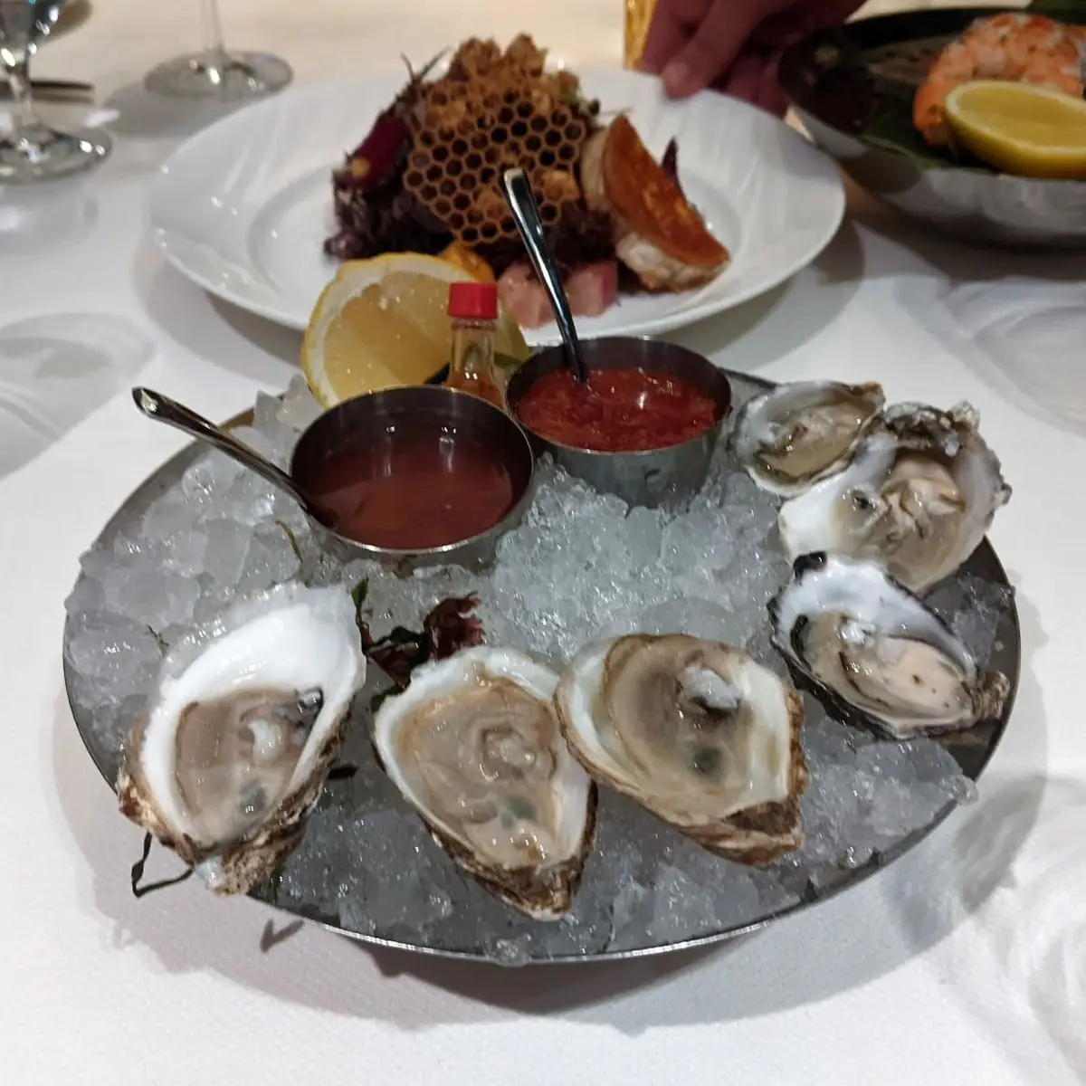Fresh Oysters with Mignonette and Lemon