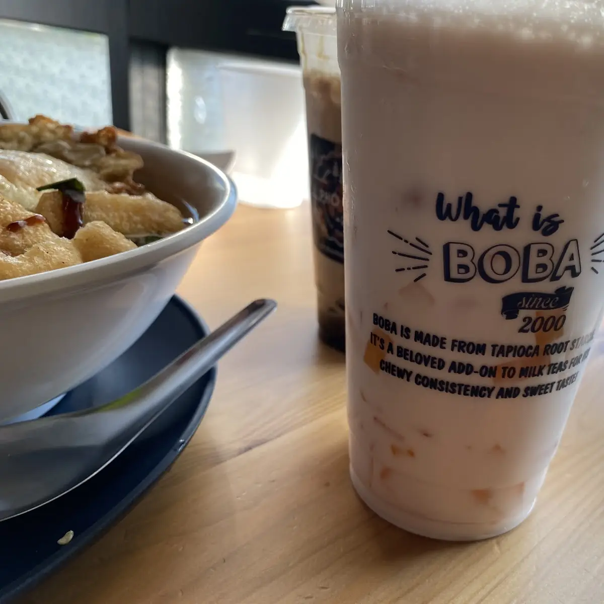 Tropical Fruit Tea with popping boba
