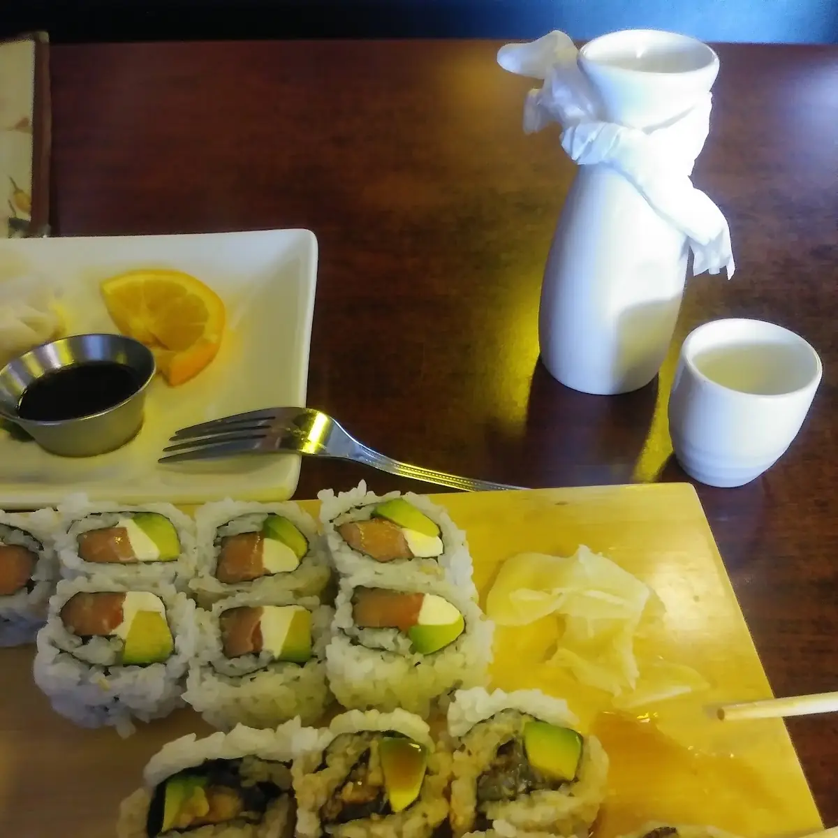 Smoked Salmon and Eel Avocado Sushi