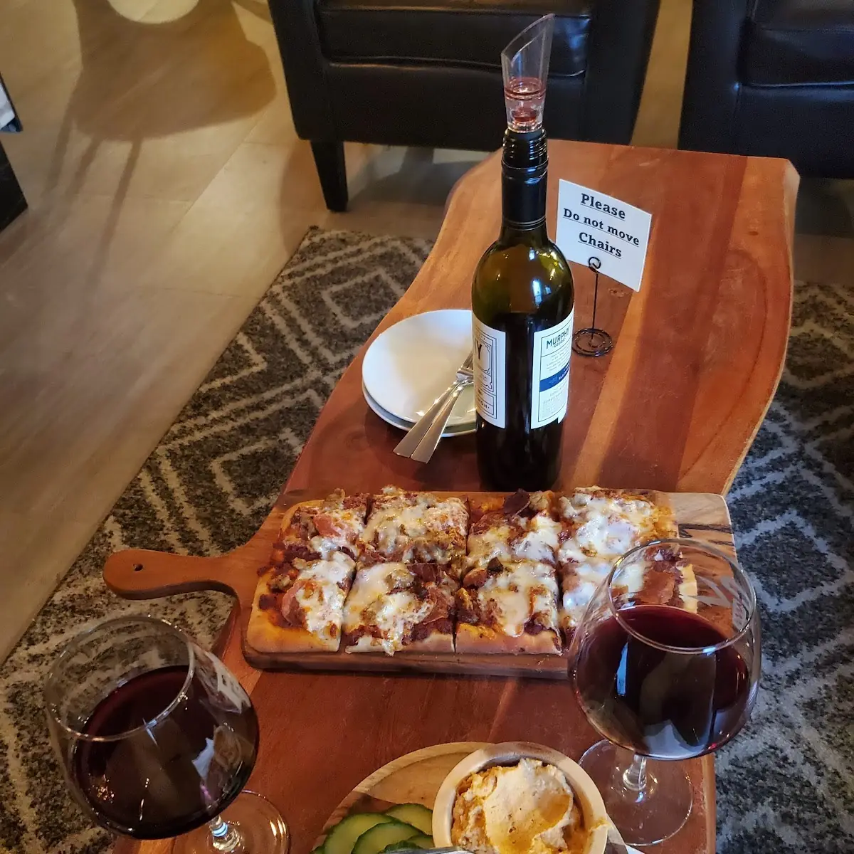 Meat Lovers Flatbread Pizza Hummis Plate Chips
