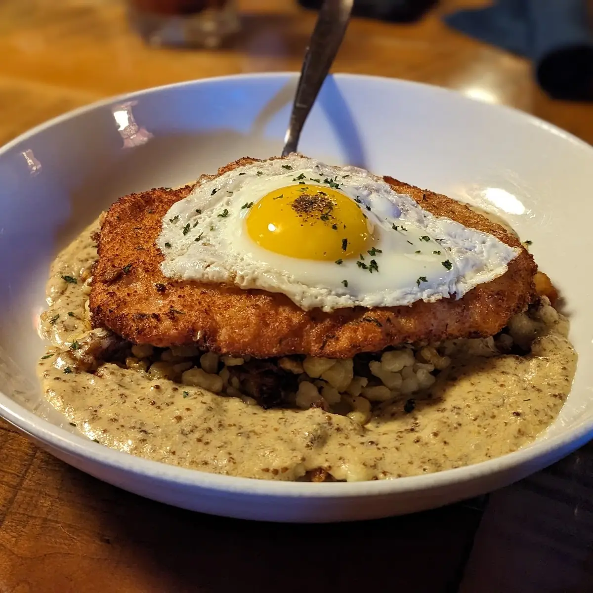 Pork Schnitzel Benedict